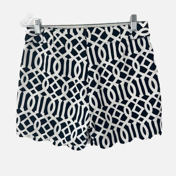 MUDPIE Black Geometric Trellis Link Scallop Hem‎ Gold Starfish Short SMALL (4-6) - Picture 2 of 8